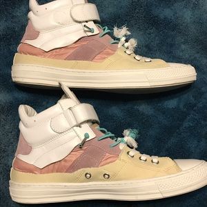 Maison margiela leather colorblock pattern